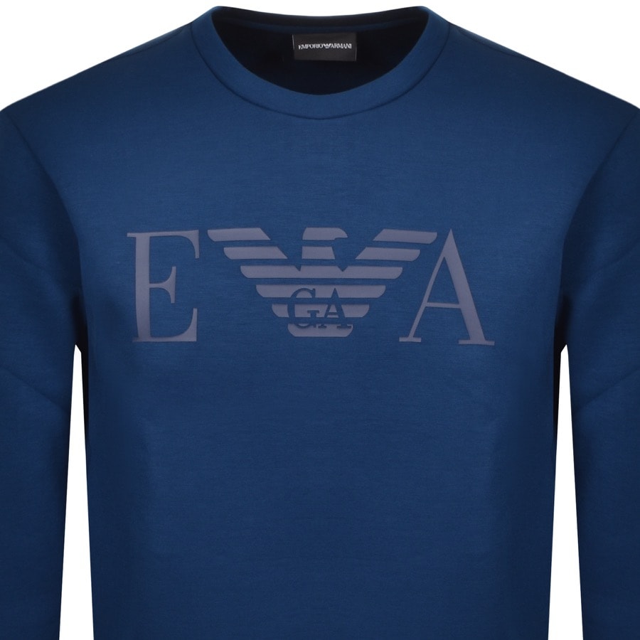 Alternative Image for ProductEmporio Armani Lounge Logo Sweatshirt Blue2